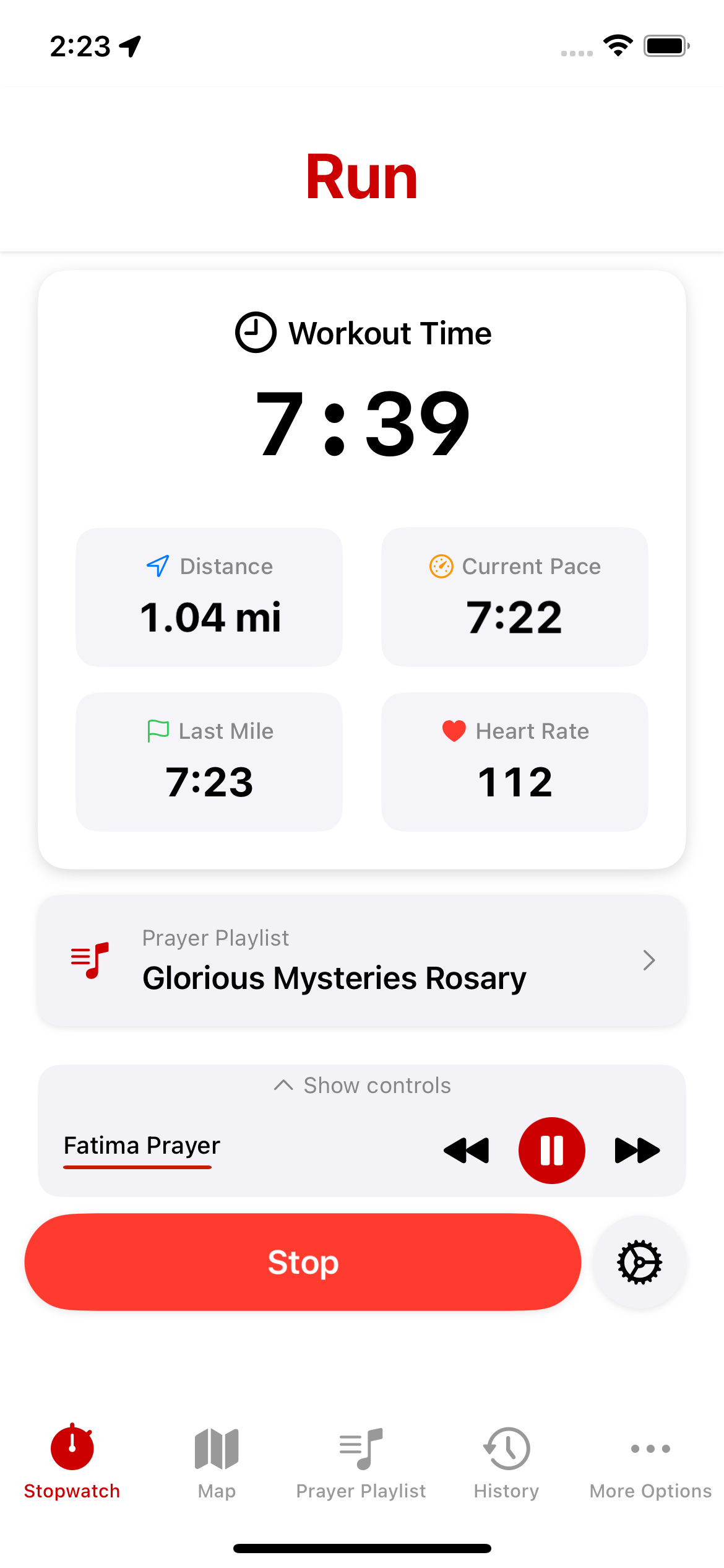 Home Screen - Workout Tracking